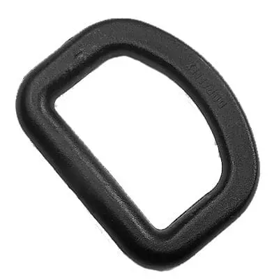 1" Heavy Duty D-Ring Black - Acetal