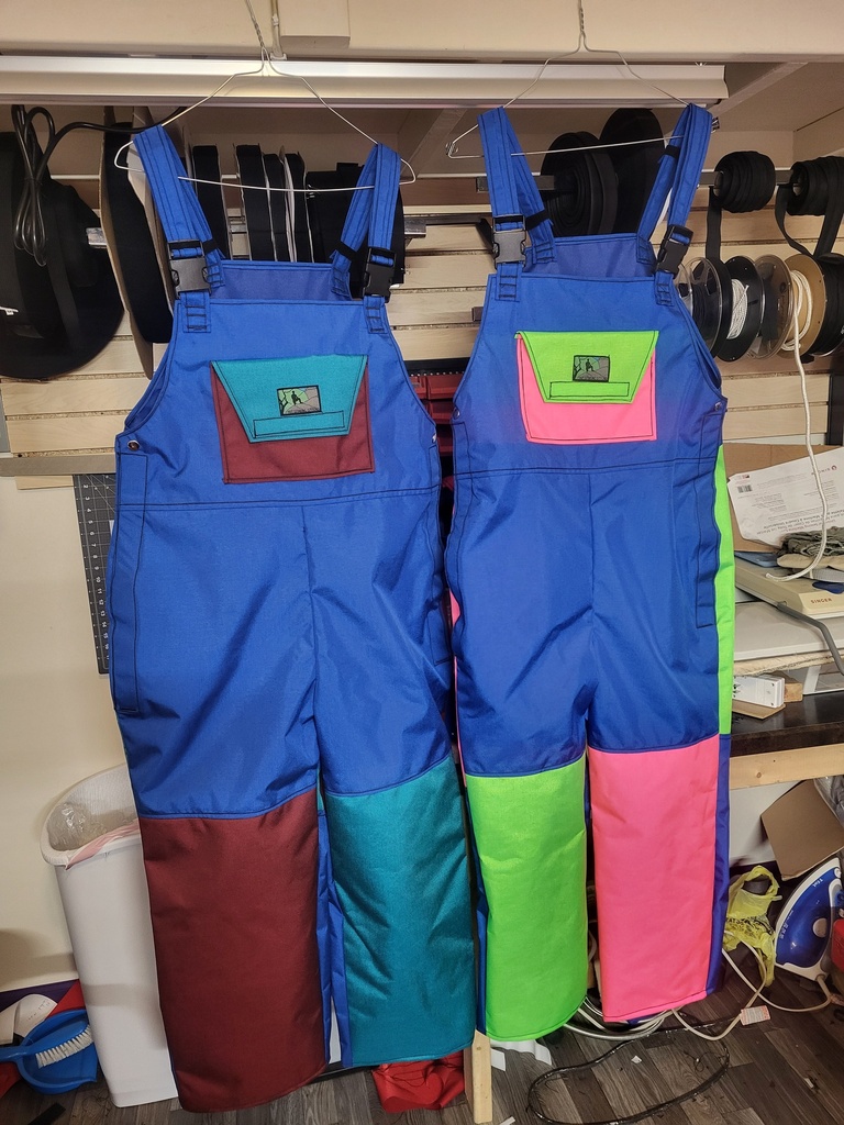 Custom Caving Bib Overalls (Royal Blue, Wine)